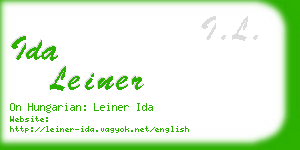 ida leiner business card